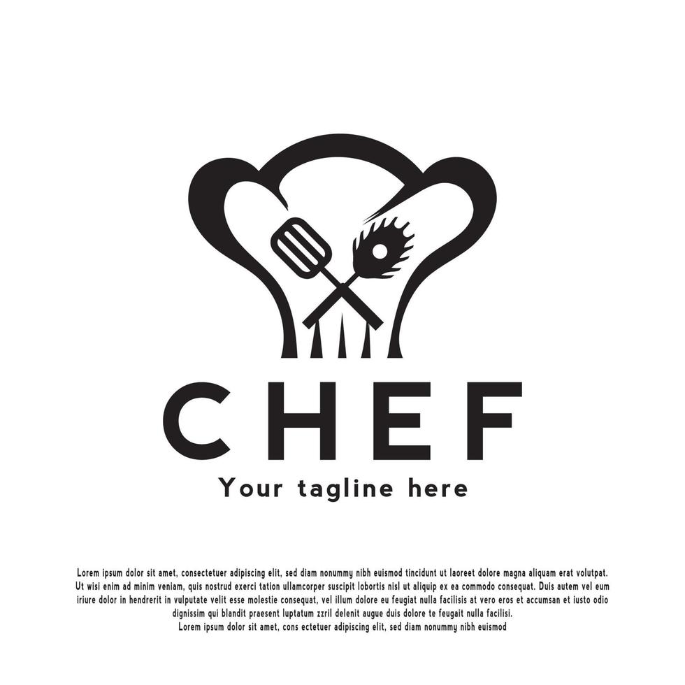 logotipo ou ícone do chef vetor