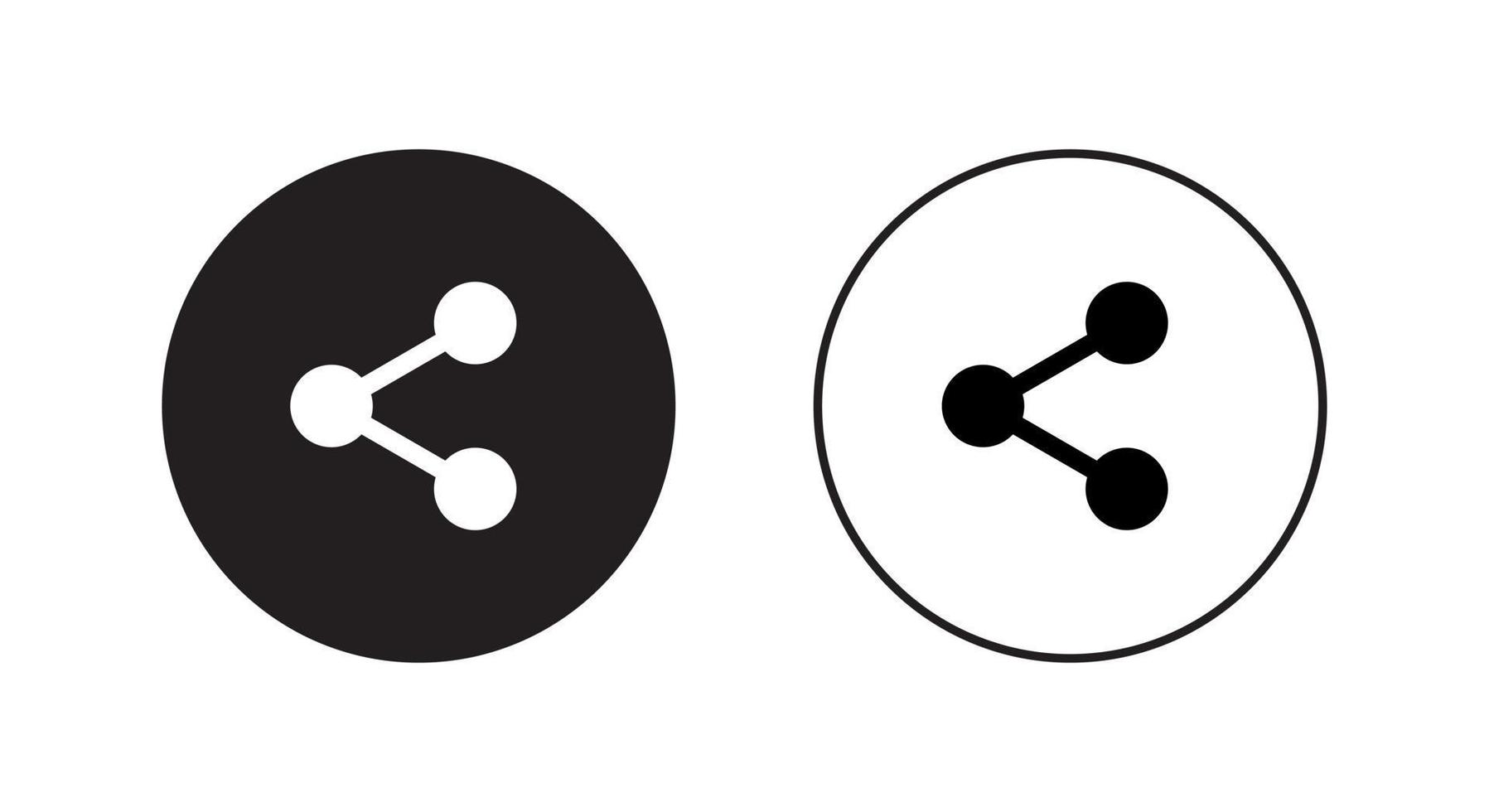 vetor de ícone de compartilhamento isolado no botão de círculo