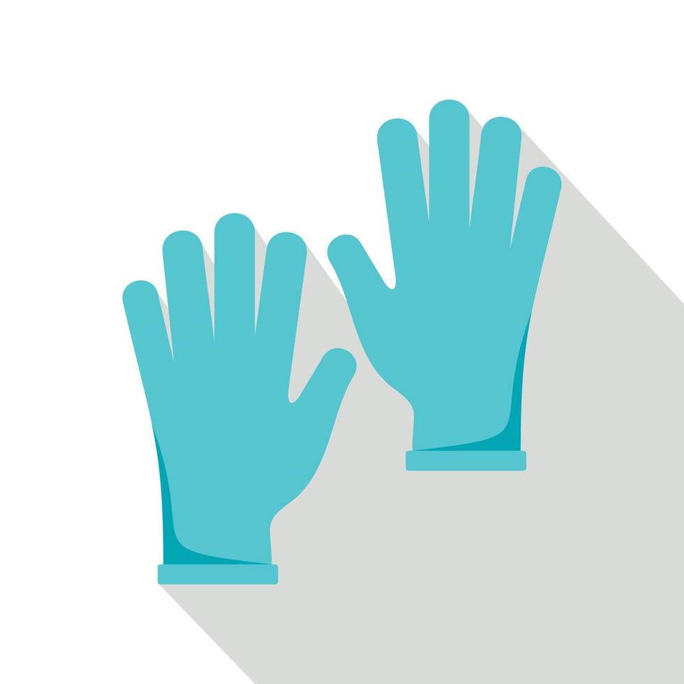 ícone de luvas médicas azuis, estilo simples vetor