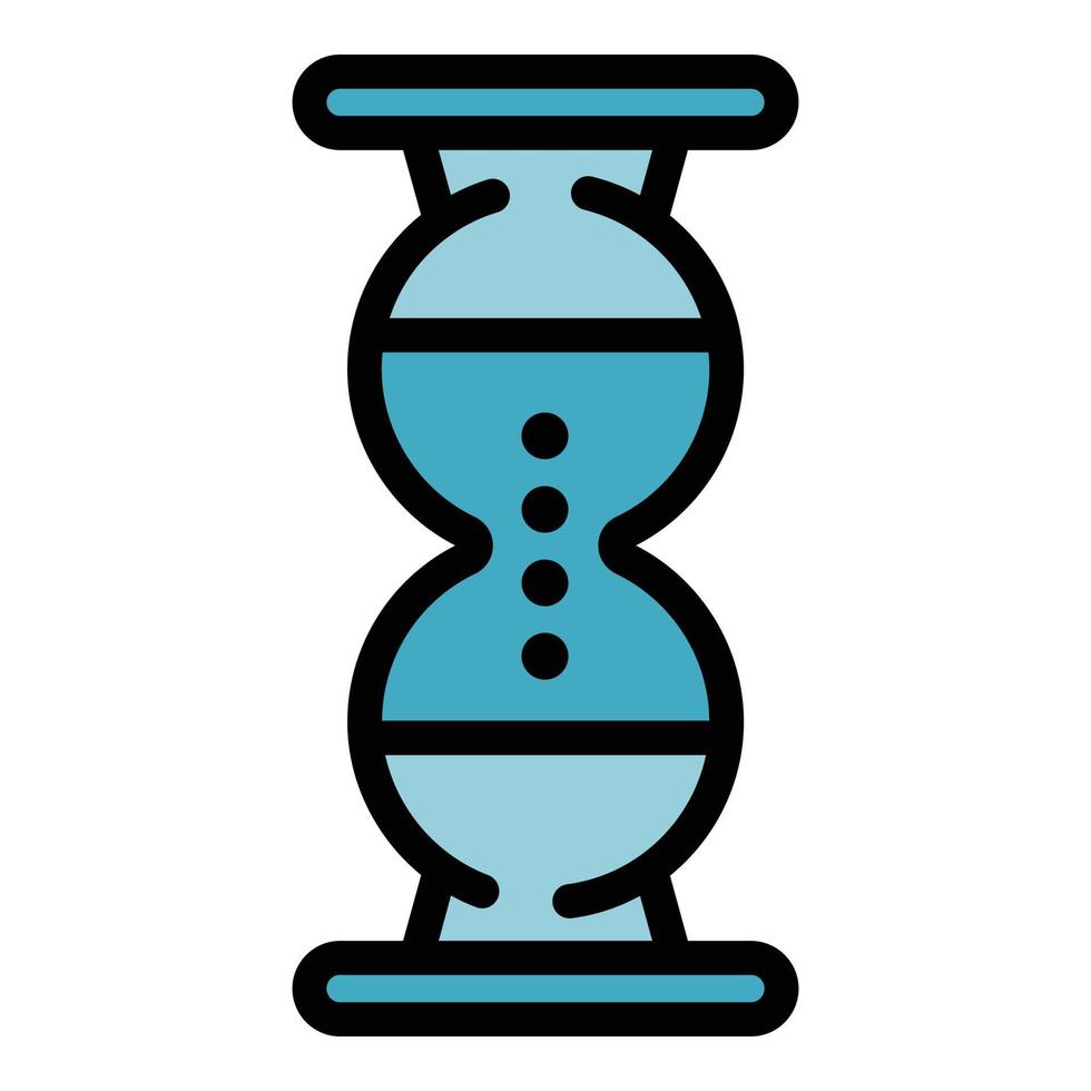 vetor de contorno de cor de ícone de ampulheta de colaboração empresarial