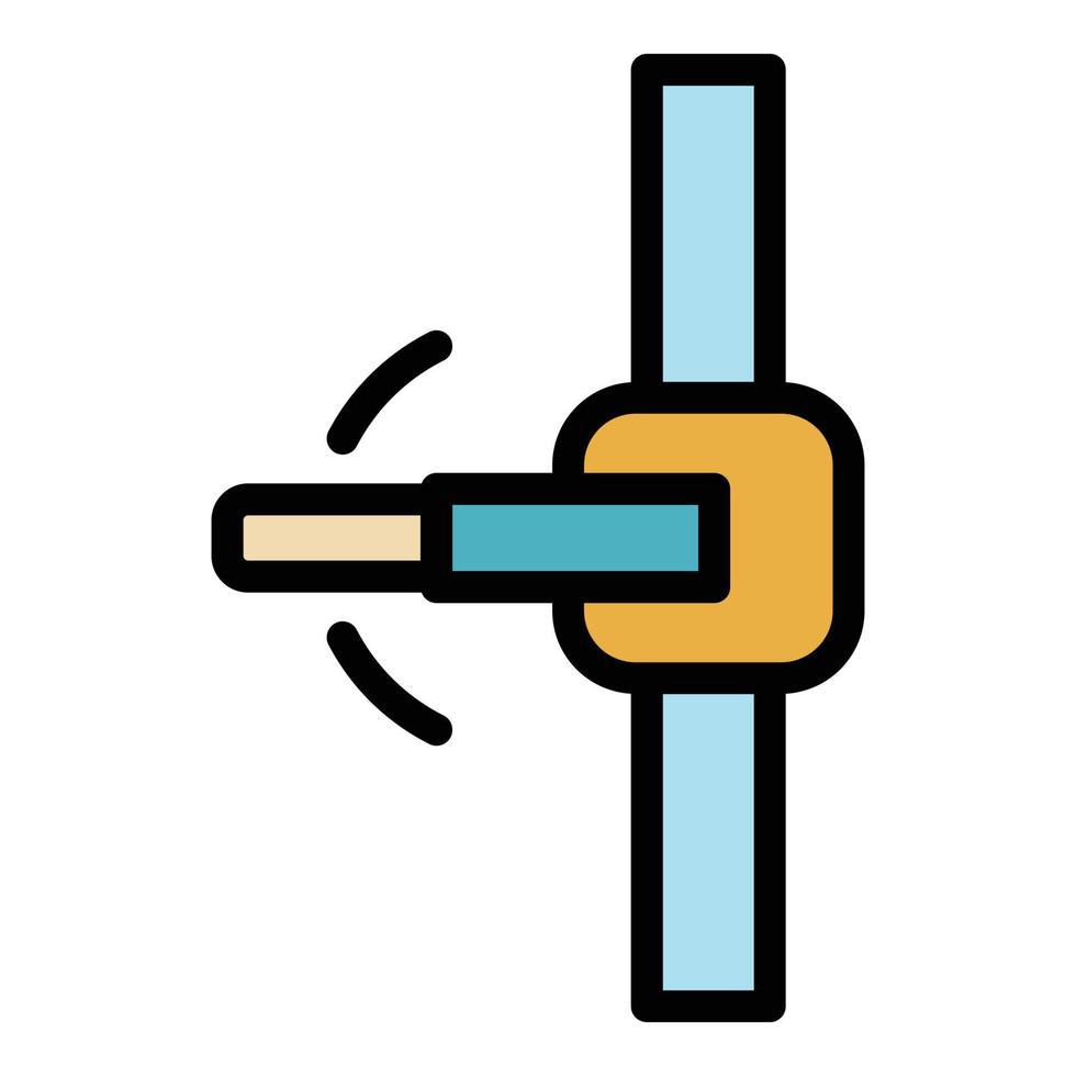 vetor de contorno de cor de ícone de botão de esgoto