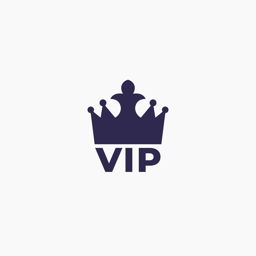 ícone do vetor vip em branco