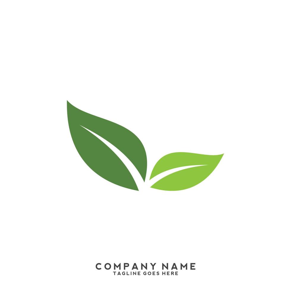 logotipo de folhas verdes. planta natureza eco jardim estilizado ícone vetor botânico.