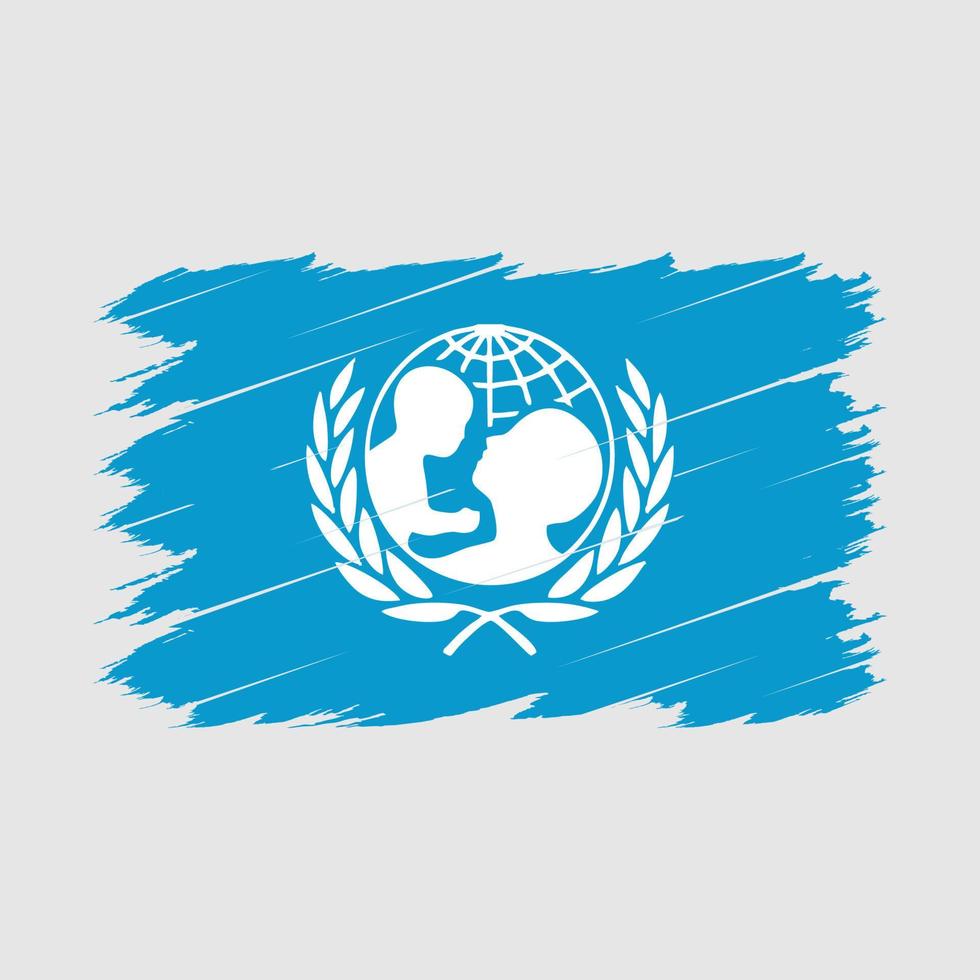 escova de bandeira da unicef vetor