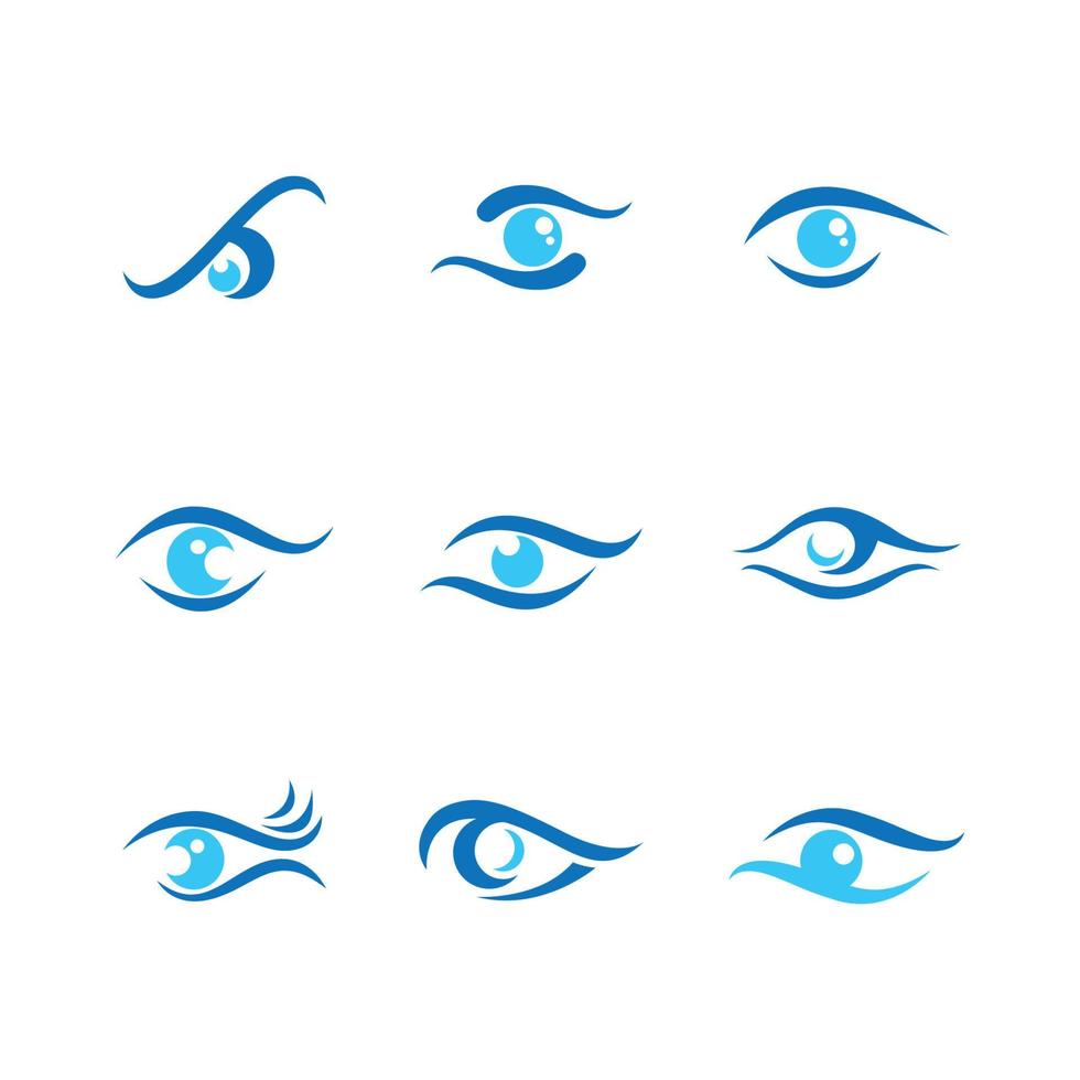 design de logotipo de vetor para cuidados com os olhos