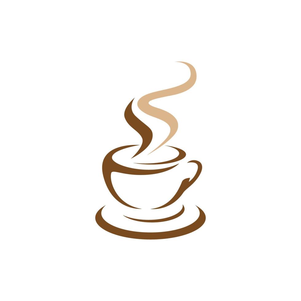 modelo de logotipo de xícara de café vetor