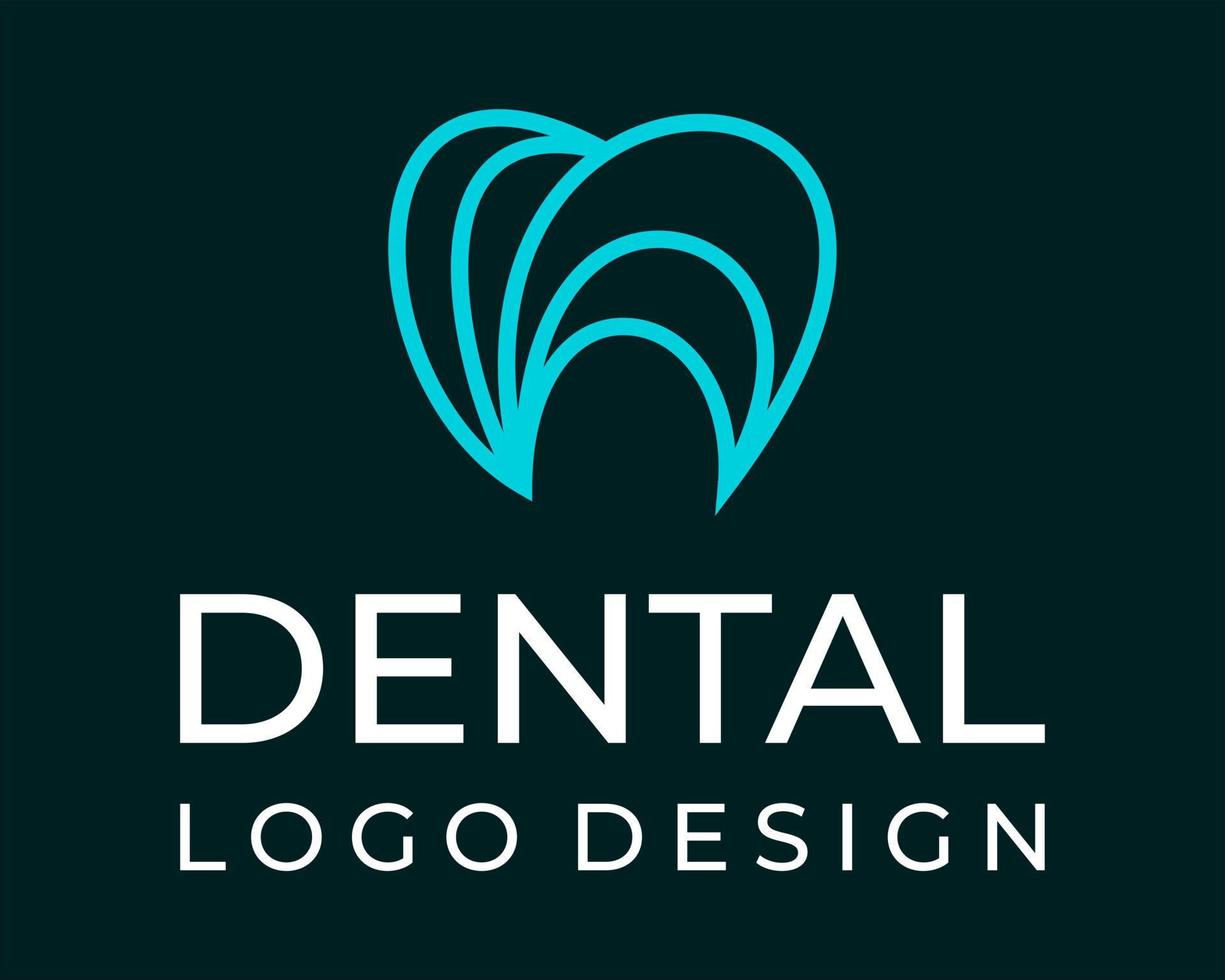 design de logotipo dental geométrico. vetor