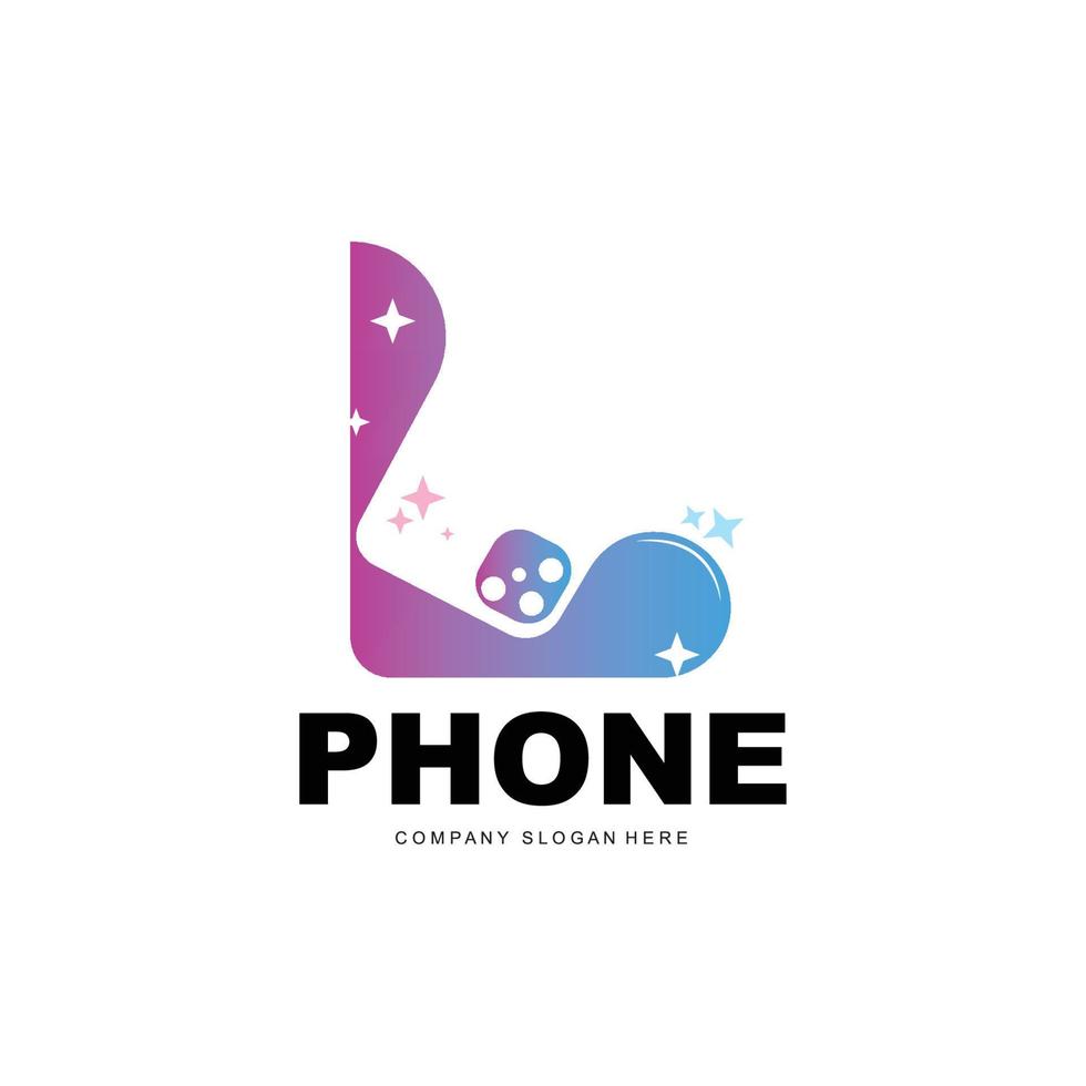 logotipo do smartphone, vetor de eletrônicos de comunicação, design de telefone moderno, para símbolo de marca da empresa