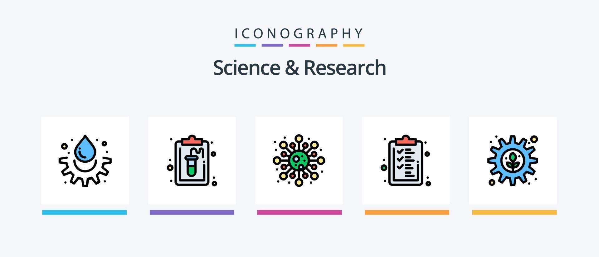 linha de ciência cheia de 5 ícones incluindo . Ciência. estudar. louro. Educação. design de ícones criativos vetor