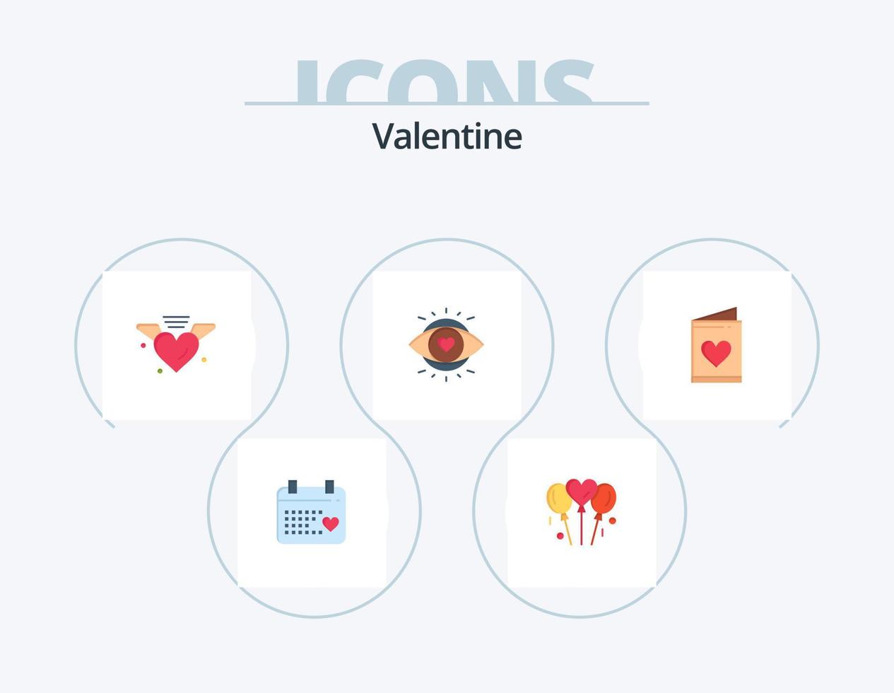 design de ícones do pacote de ícones planos dos namorados 5. amor. amor. bloone. dia. namorados vetor