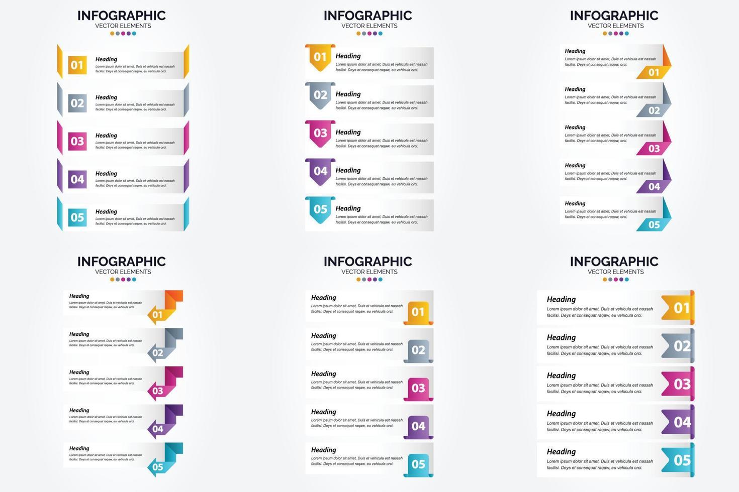 use este conjunto de infográficos de ilustração vetorial para publicidade em um folheto. folheto. ou revista. vetor