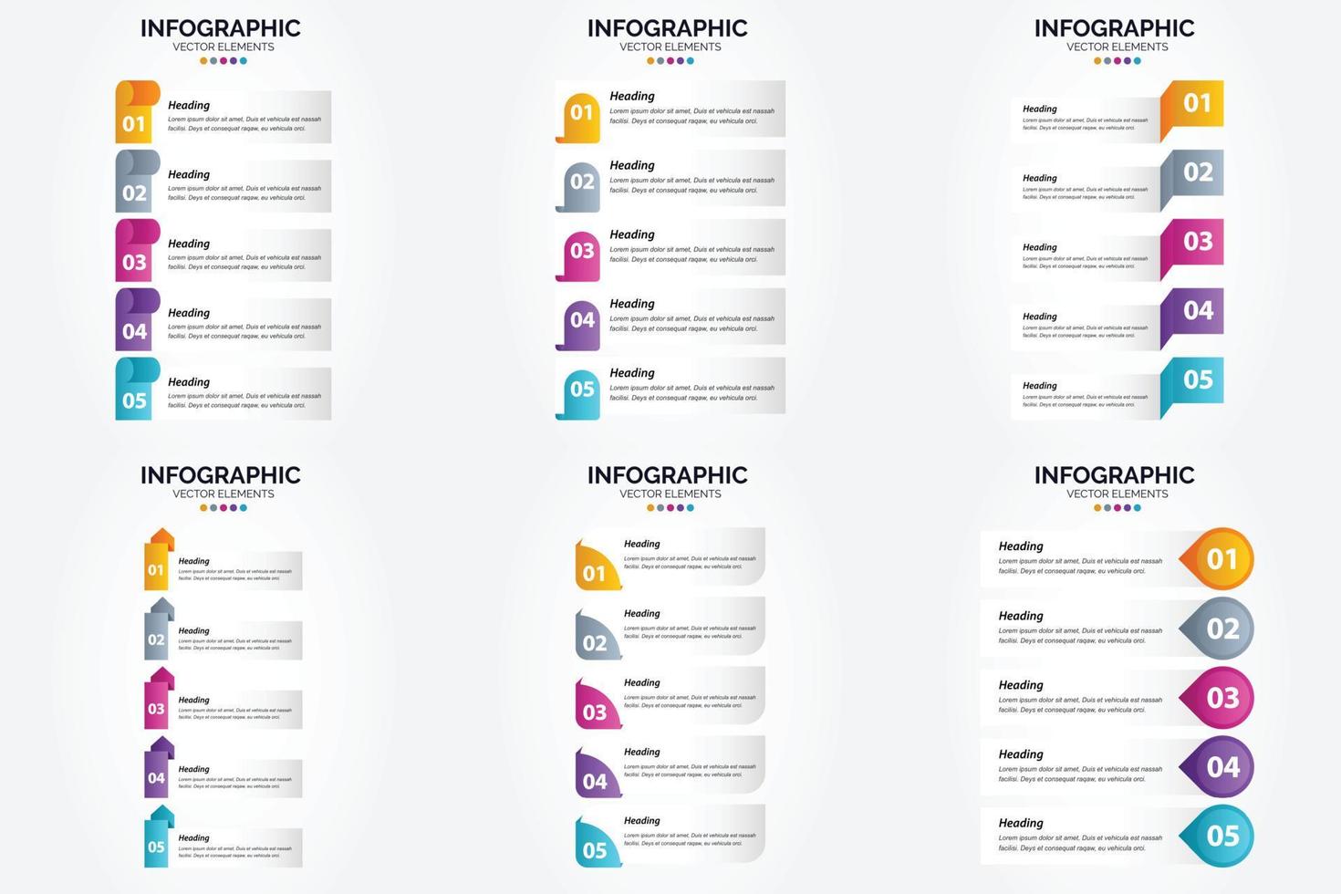 este conjunto de infográficos vetoriais é perfeito para anunciar em um folheto. folheto. ou revista. vetor