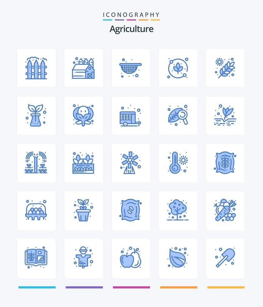 agricultura criativa 25 pacote de ícones azuis, como agricultura. jardim. agricultura. agricultura. agricultura vetor