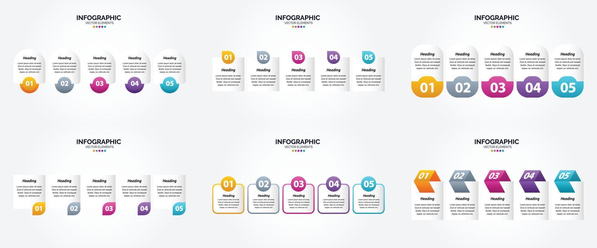 use este conjunto de infográficos de ilustração vetorial para anunciar em um folheto. folheto. ou revista. vetor