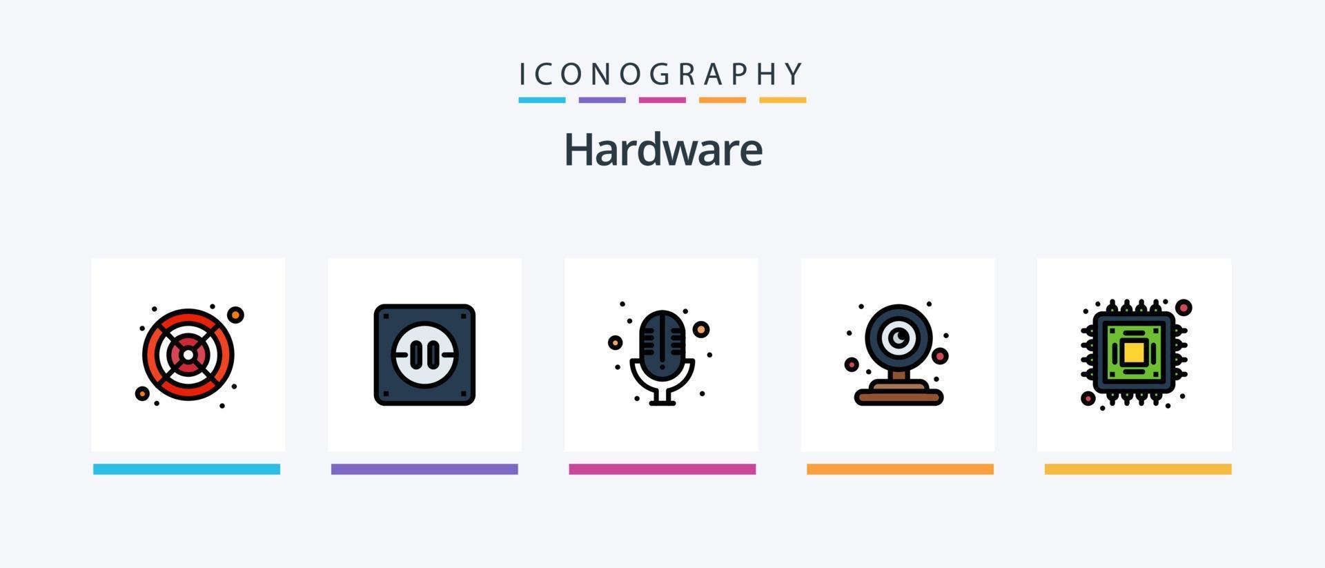 linha de hardware cheia de 5 ícones incluindo . sem fio. soquete. teclado. televisão. design de ícones criativos vetor