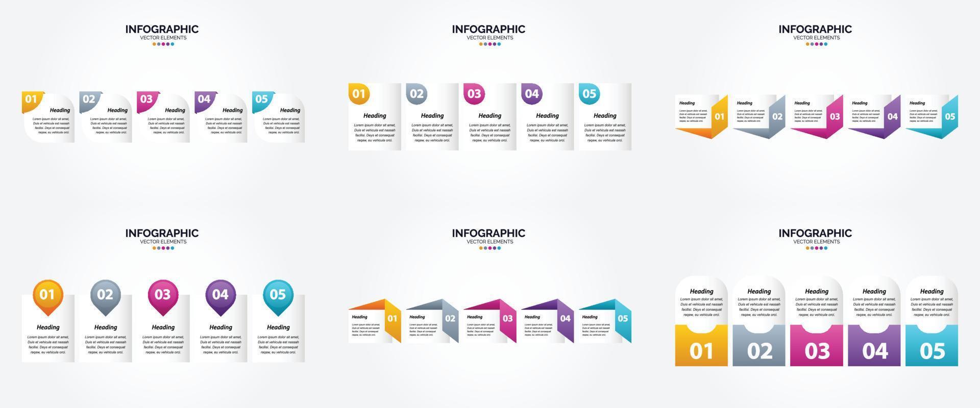 use essas ilustrações vetoriais para criar infográficos atraentes para publicidade. brochuras. panfletos. e revistas. vetor