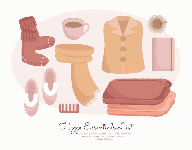 Essentials de Hygge Vector