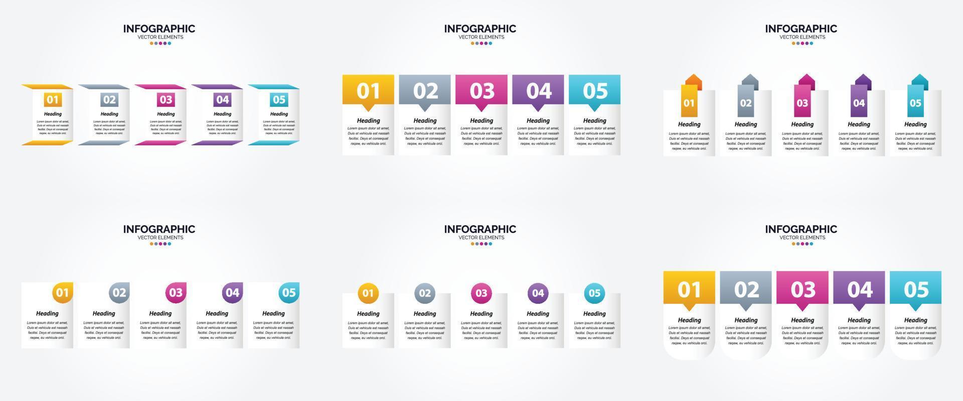 esses infográficos vetoriais são ideais para publicidade em um folheto. folheto. ou revista. vetor