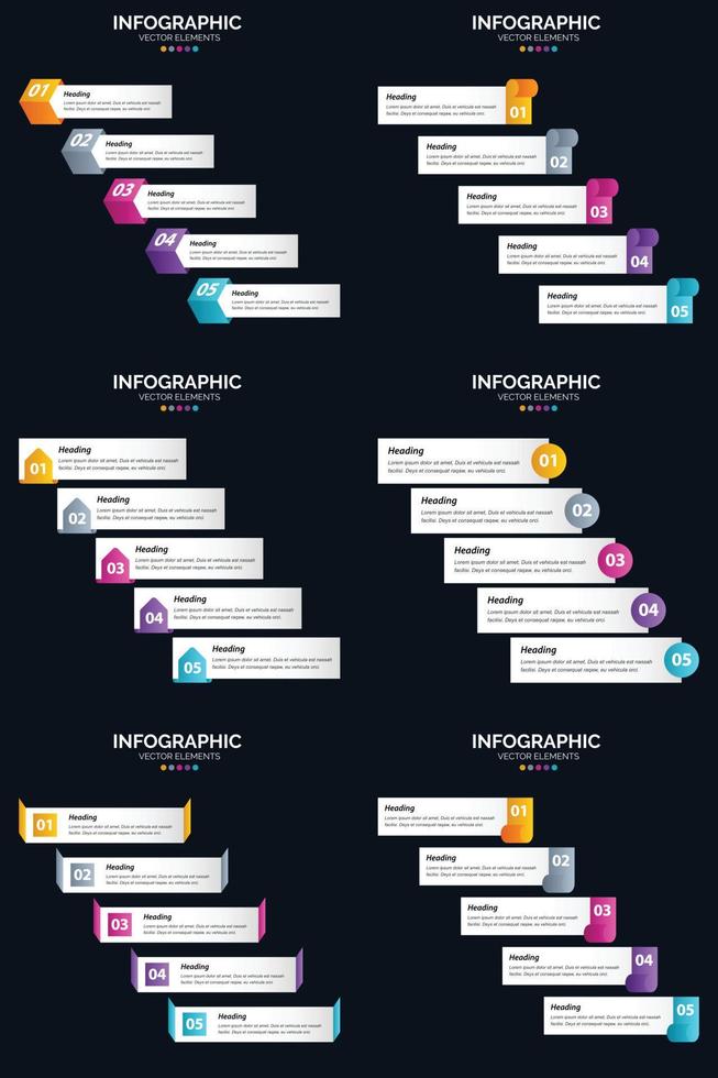 apresente seus conceitos de negócios com infográficos vetoriais e cronogramas vetor