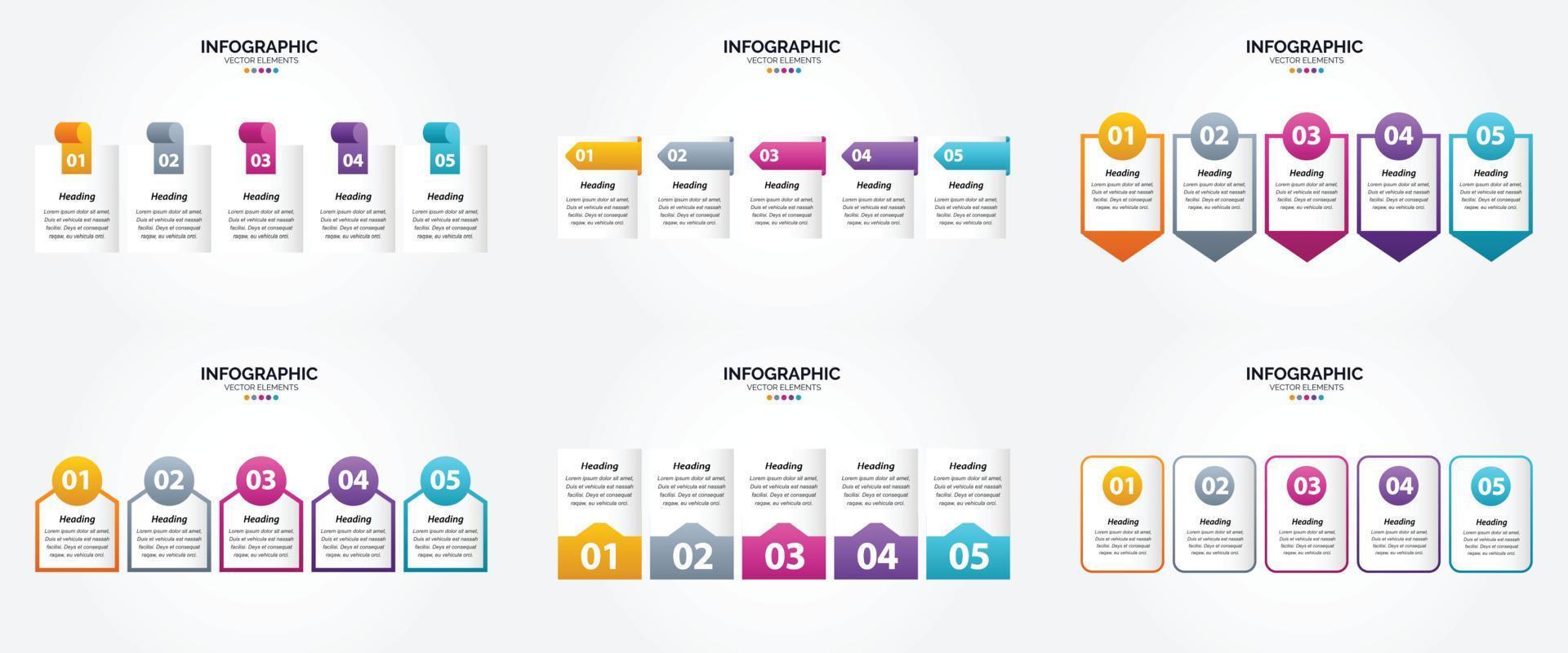 use este conjunto de infográficos de ilustração vetorial para publicidade em um folheto. folheto. ou revista. vetor