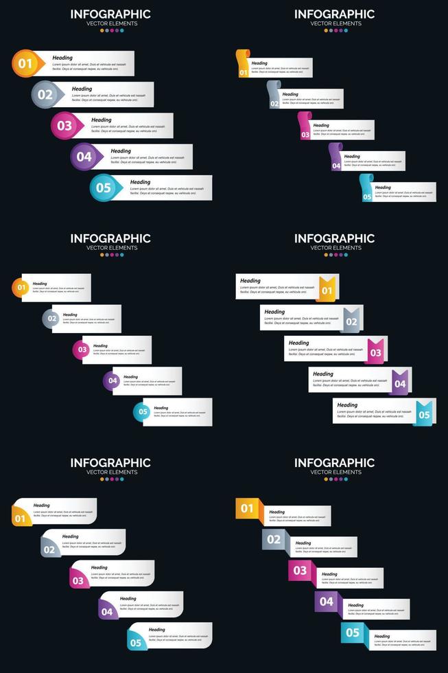 eleve sua apresentação com nosso pacote de infográficos vetoriais 6. vetor