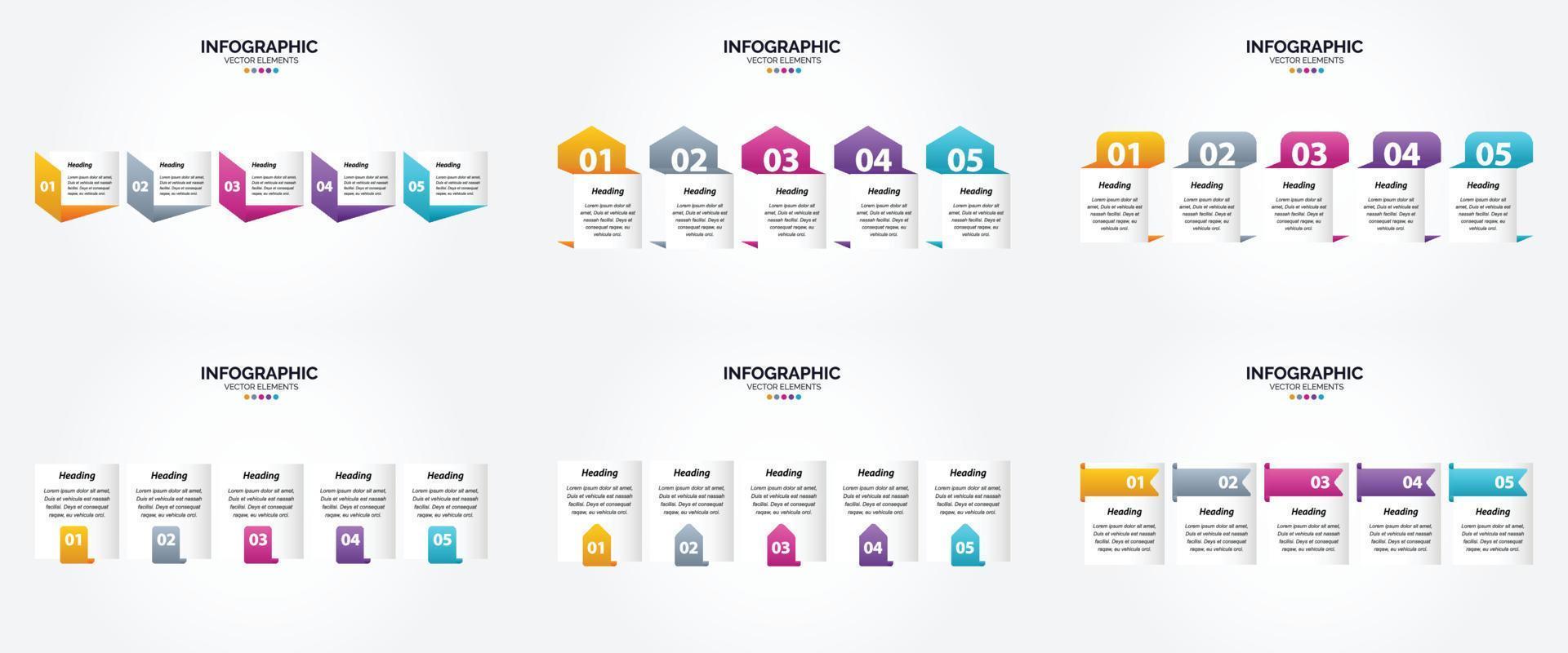 infográficos vetoriais de design plano definidos para publicidade em brochuras. panfletos. e revistas. vetor