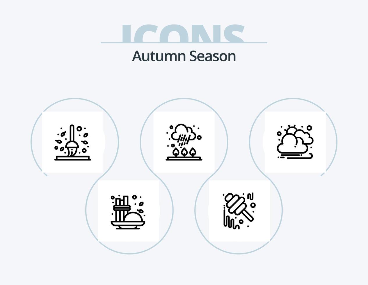 design de ícones do pacote de ícones de linha de outono 5. outono. condimento. outono. café. jarra vetor