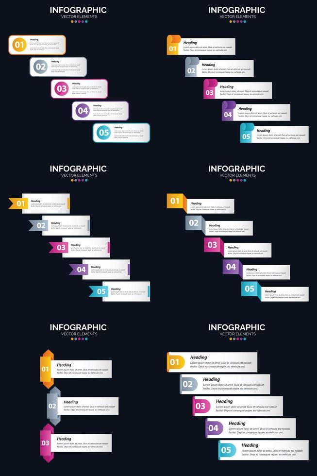 adicione impacto à sua apresentação com nosso pacote de infográficos vetoriais. vetor