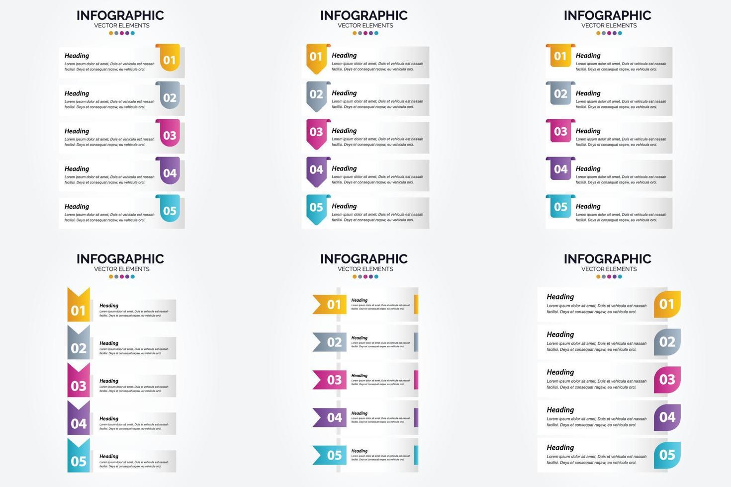 use este conjunto de infográficos vetoriais para anunciar em um folheto. folheto. ou revista. vetor