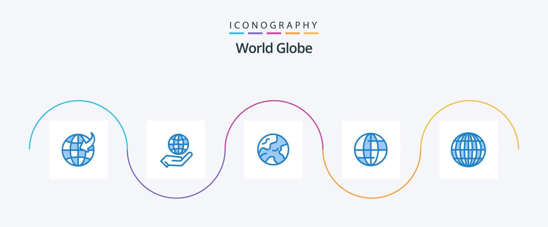 pacote de ícones do globo azul 5, incluindo . globo. Internet vetor