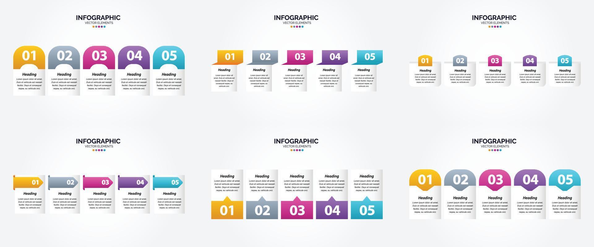 use essas ilustrações vetoriais para criar infográficos atraentes para publicidade. brochuras. panfletos. e revistas. vetor