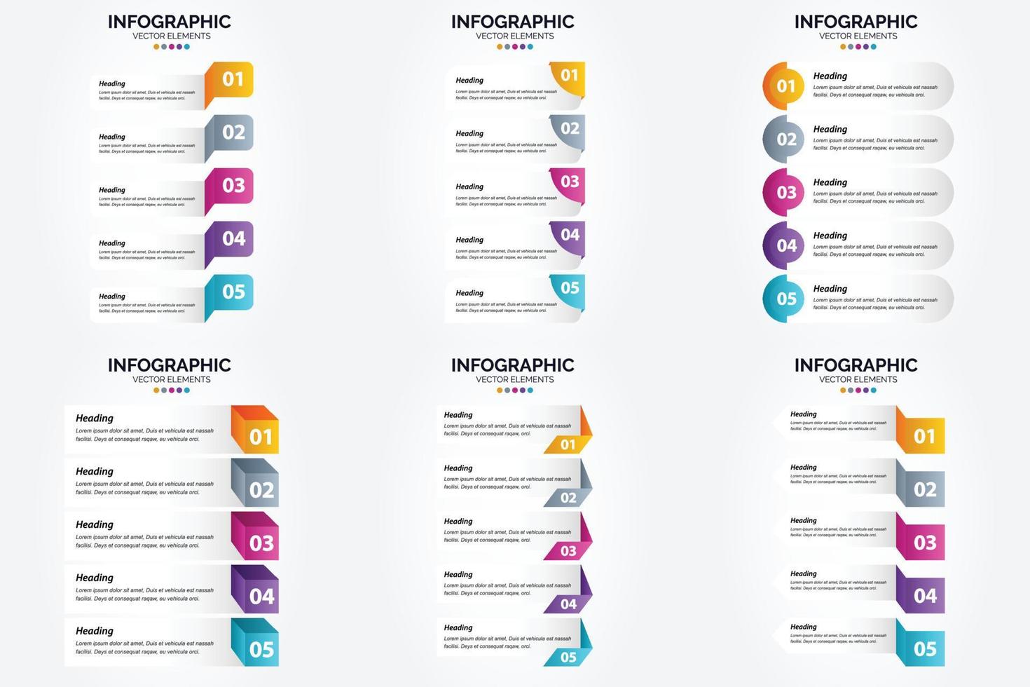 este conjunto de infográficos vetoriais é perfeito para anunciar em um folheto. folheto. ou revista. vetor