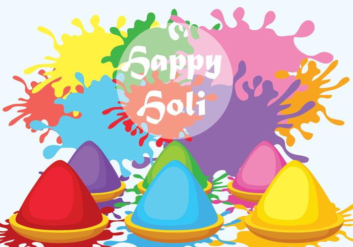 Ilustração feliz do vetor de Holi