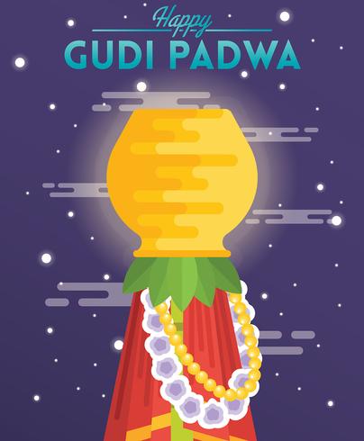 Ilustração de Gudi Padwa vetor