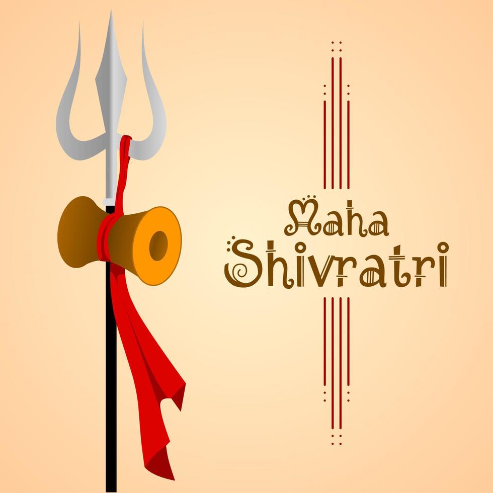 modelo de capa feliz maha shivratri. ilustração vetorial. adequado para cartaz, banners, fundo e cartão de felicitações. vetor