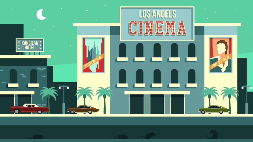 vintage los angeles cinema free vector