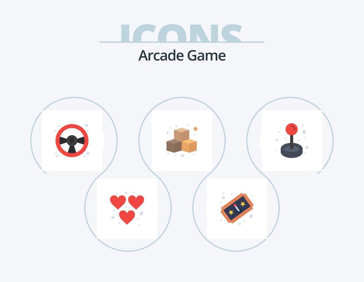 Arcade Flat Icon Pack 5 design de ícone. diversão. jogar. carro de corrida.  jogo. cubos 19236294 Vetor no Vecteezy