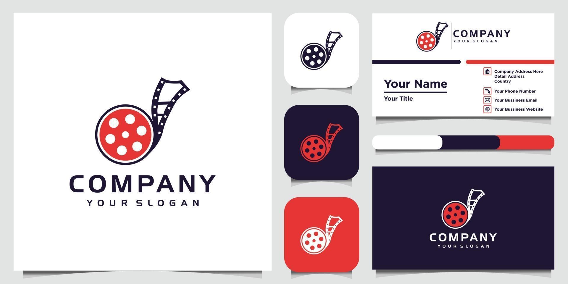 modelos de design de logotipo fotográfico e cartão de visita vetor