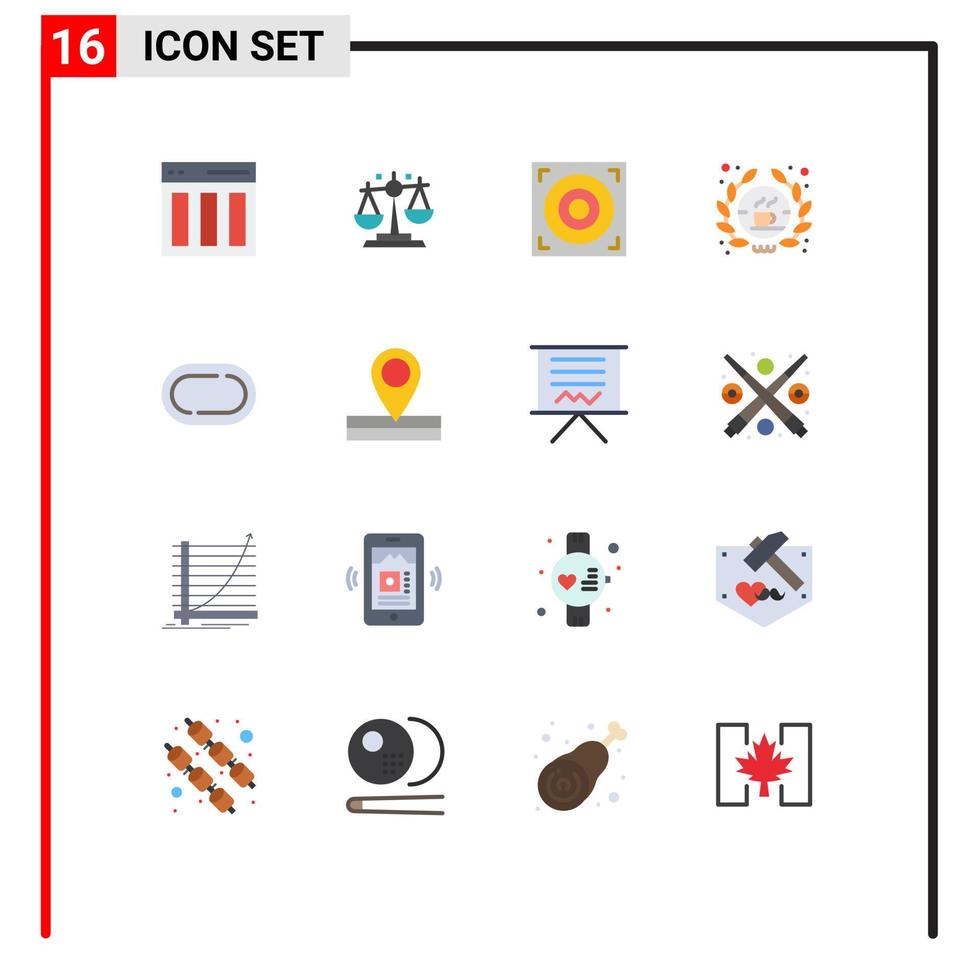pacote de ícones vetoriais de estoque de 16 sinais e símbolos de linha para sinal de estádio loja de finanças barista pacote editável de elementos de design de vetores criativos