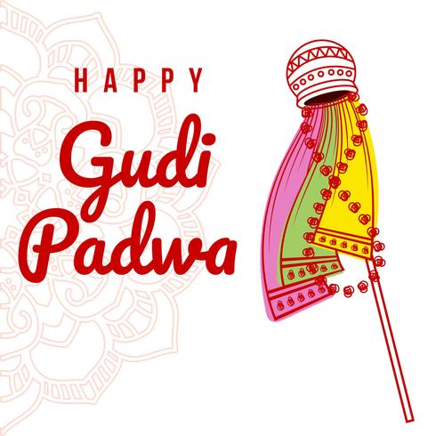 Gudi Padwa Background vetor