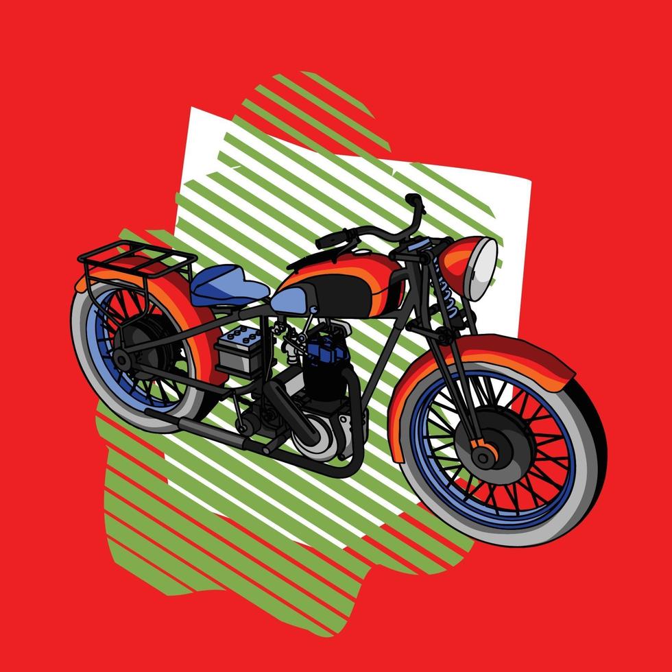 ilustração de uma motocicleta vetor