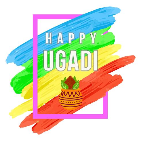 Feliz Ugadi Background vetor