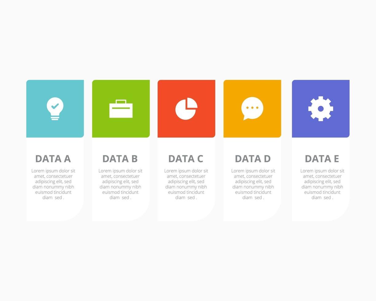 projeto de ilustração vetorial coleção infográficos negócios vetor