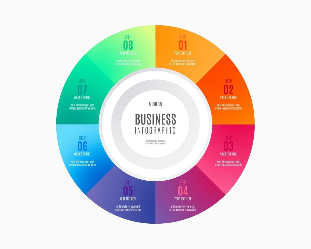 projeto de ilustração vetorial coleção infográficos negócios vetor