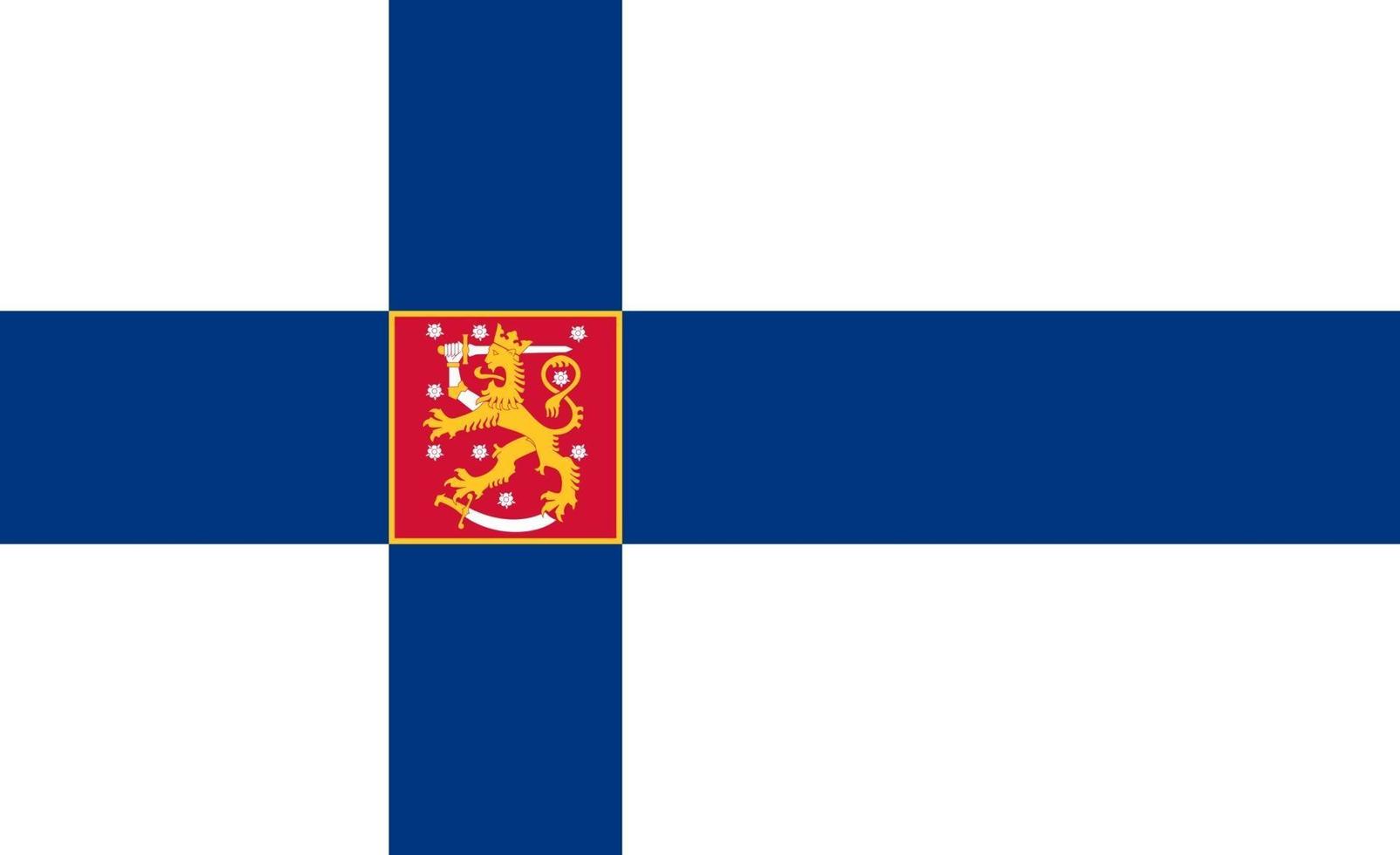 ilustração de impressão de banner isolado vetor bandeira finlandesa