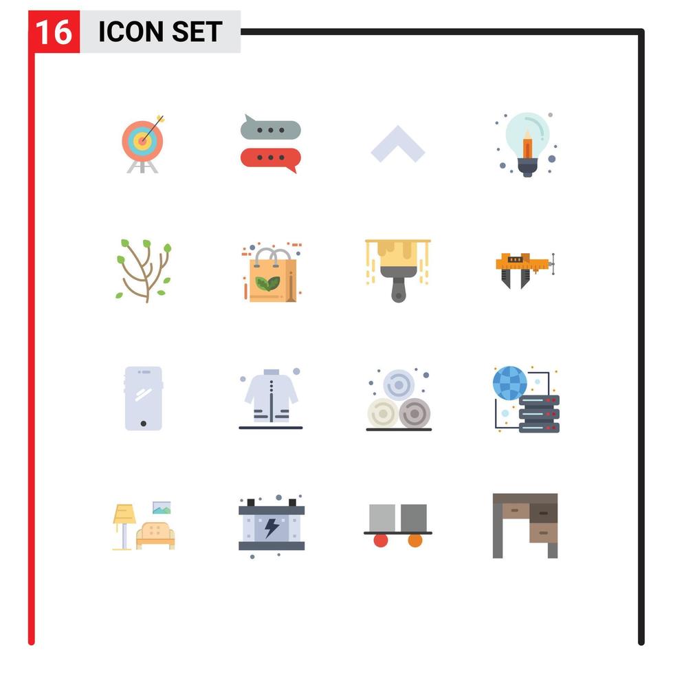 16 ícones criativos sinais e símbolos modernos de ideia de flor de anêmona pacote editável de negócios de design de seta de elementos de design de vetores criativos