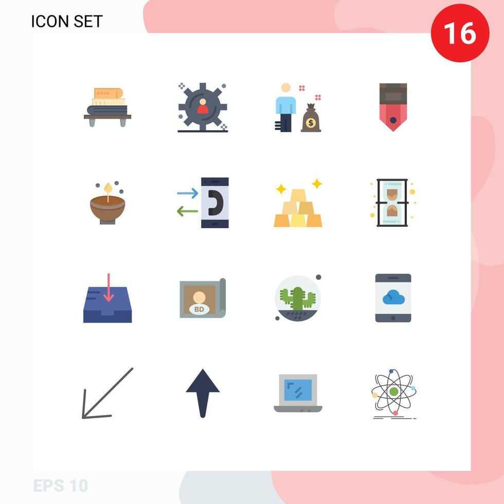 pacote de interface do usuário de 16 cores planas básicas de deepavali celebra pacote editável de classificação de marca de investimento de elementos de design de vetores criativos