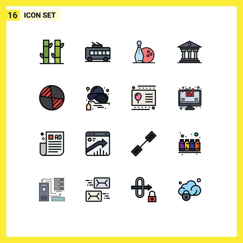 pacote de ícones vetoriais de estoque de 16 sinais e símbolos de linha para cg irlanda atividade banco de dinheiro elementos de design de vetores criativos editáveis