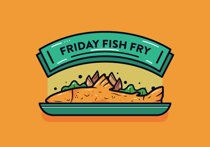 Vetor Friday Fry Fish