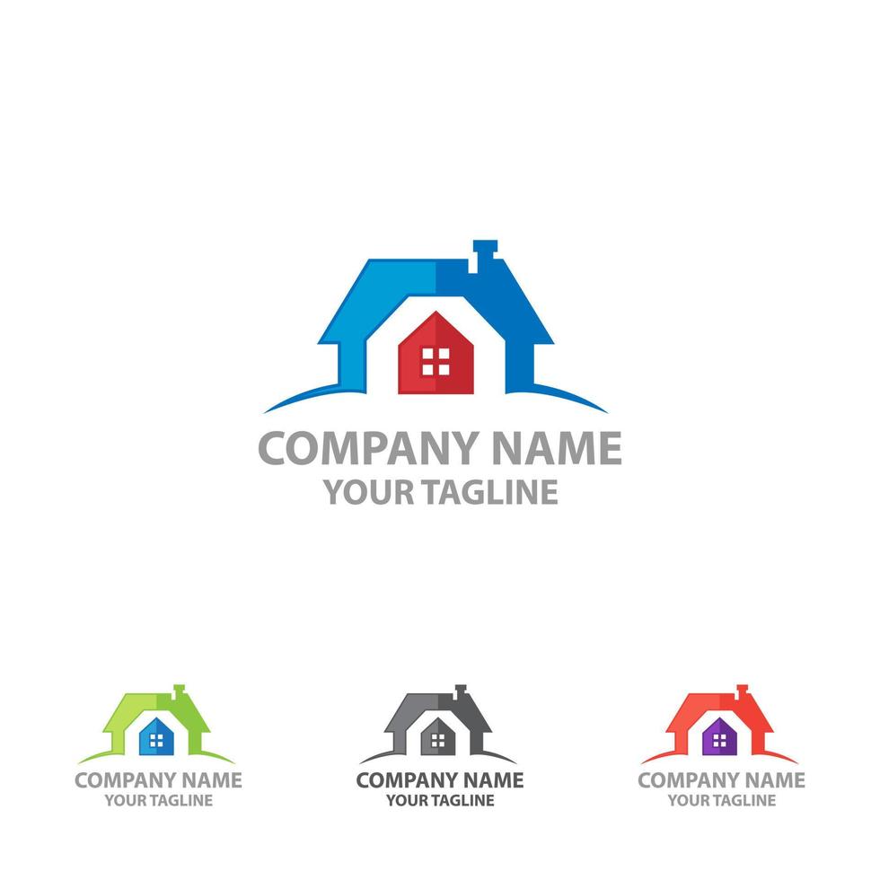 vetor de design de logotipo para casa e casa, logotipo, arquitetura e construção, propriedade de design, logotipo comercial imobiliário.